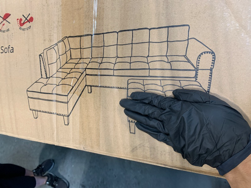 Photo 1 of ** NO HARDWARE** **SOLD AS IS/NO REFUND**
Trygoal L-Shaped Sectional Sofa, Modern Sectional Couches Home Sofas for Living Room Apartment Bedroom & Office, Modular Living Room Sets Furniture with Movable Chaise, Black Grey