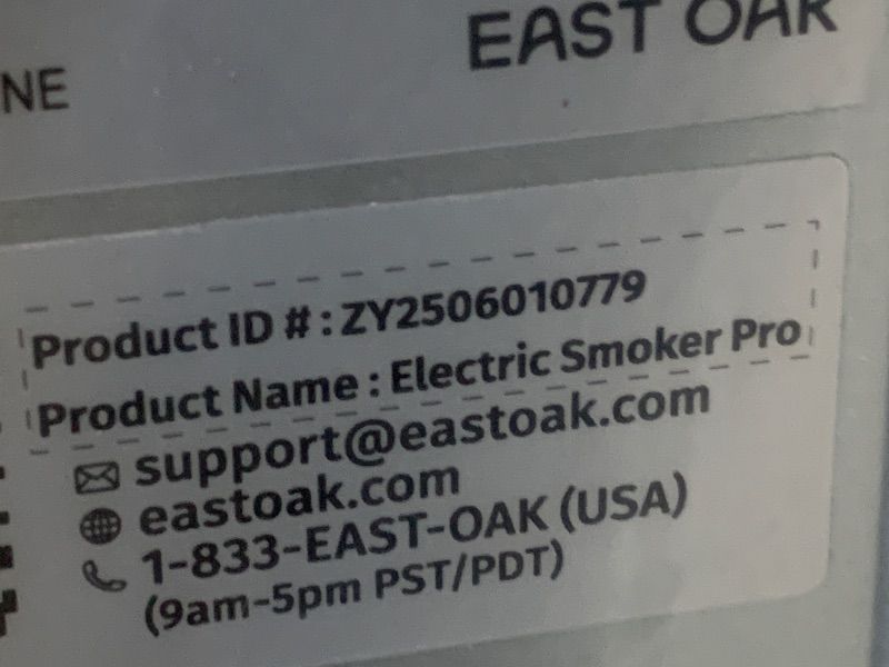 Photo 1 of EAST OAK Ridgewood Pro 30" Electric Smoker | Built-in Meat Probe & Elevated Stand for Outdoors | Up to 6× Longer Smokes, Adjustable Side Chip Loader | Smoke More with 725 sq in Cooking Area