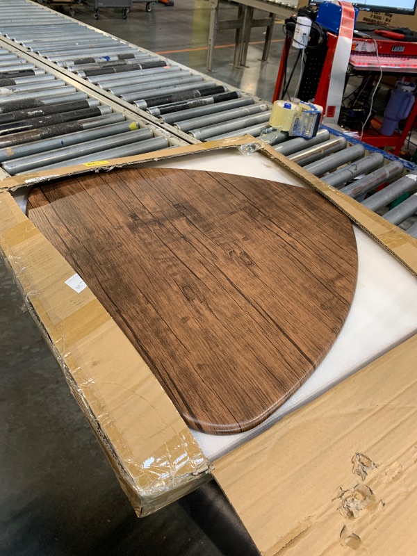 Photo 1 of ** NO HARDWARE**
Folding Coffee Table for Living Room Small Wooden Folding Tables with Steel Legs Light Brown Triangle Coffee Table Mid Century Modern Floor Desk Low Table for Small Spaces Home Office