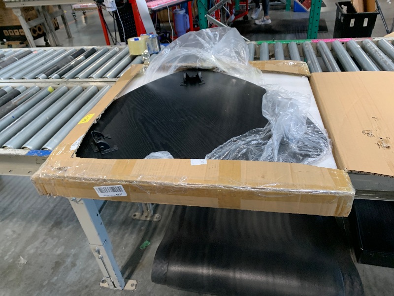 Photo 1 of ** NO HARDWARE**
Folding Coffee Table for Living Room Small Wooden Folding Tables with Steel Legs Light Brown Triangle Coffee Table Mid Century Modern Floor Desk Low Table for Small Spaces Home Office