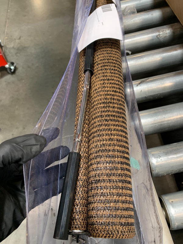 Photo 1 of ** MISSING HARDWARE**
Coolaroo Exterior Roller Shade, Cordless Roller Shade with 90% UV Protection, No Valance, (6' W X 6' L), Mocha, 474768