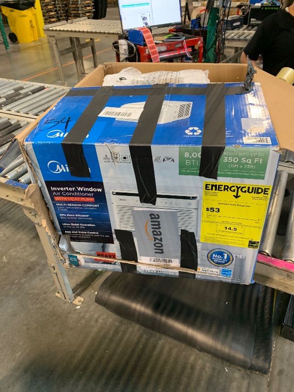 Photo 1 of ** missing remote**
Midea 8,000 BTU Smart Inverter Air Conditioner Window Unit with Heat and Dehumidifier – Cools up to 350 Sq. Ft., Energy Star Rated, Quiet Operation, Electronic Controls, Remote Control, White