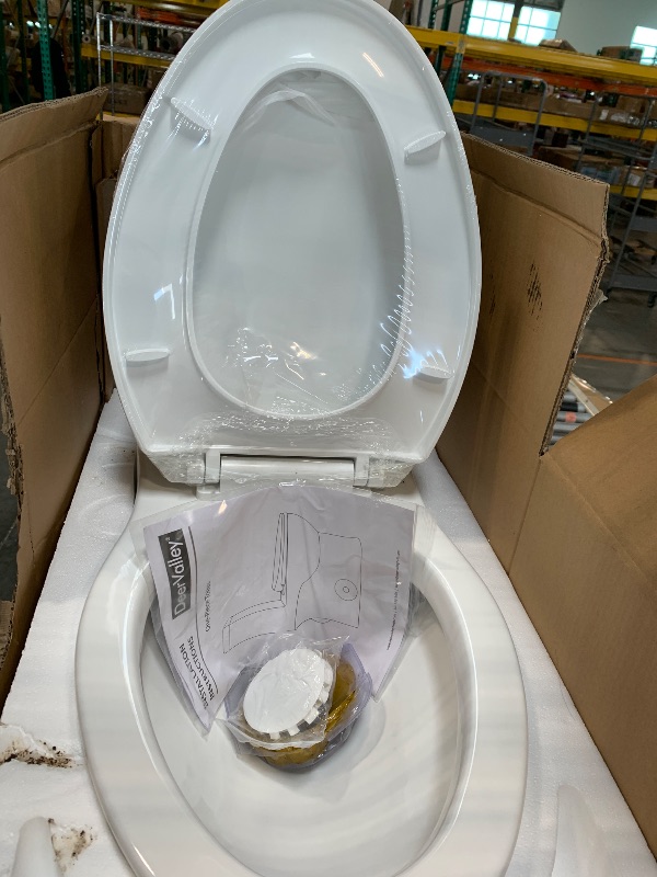 Photo 1 of ** missing some installment hardware**
DeerValley Symmetry One Piece Toilet, Dual Flush 1.1/1.6 GPF Elongated Standard Toilet for Bathroom, Toilets with Comfortable Seat Height (Seat Included) (White)