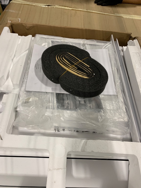 Photo 1 of **MISSING SOME HARDWARE**
Midea 12,000 BTU Smart Inverter Air Conditioner Window Unit with Heat and Dehumidifier – Cools up to 550 Sq. Ft., Energy Star Rated, Quiet Operation, Electronic Controls, Remote Control, White