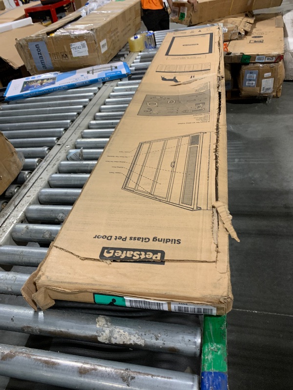 Photo 1 of ** MISSING HARDWARE
PetSafe Sliding Glass Pet Door - No-Cut DIY Install Doggy Door for Renters - Aluminum Frame - Adjustable Height 75 7/8" to 81" - Ideal for Large Dogs Up to 100 lb - White