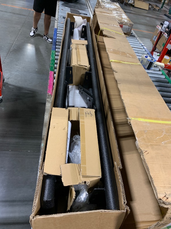 Photo 1 of ** LOOSE HARDWARE** 
Running Boards Side Steps Crew Cab Compatible with Dodge Ram 1500 2009-2024(19-24 Classic ONLY), 2500 3500 2010-2024, 6 Inches Bolt-on Side Steps Rails, Powder Coated Black and Painted Gray