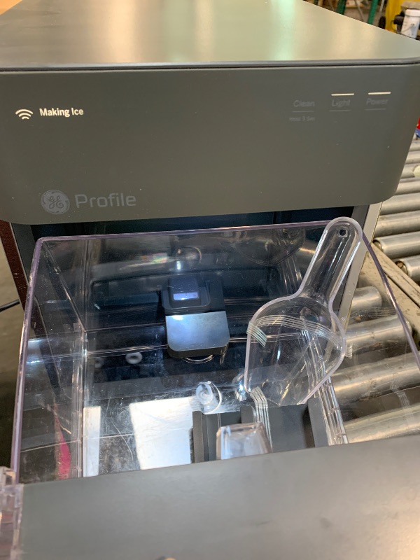 Photo 1 of ** dented parts and item**
GE Profile Opal 2.0 XL with 1 Gallon Tank, Chewable Crunchable Countertop Nugget Ice Maker, Scoop included, 38 lbs in 24 hours, Pellet Ice Machine with WiFi & Smart Connected, Stainless Steel