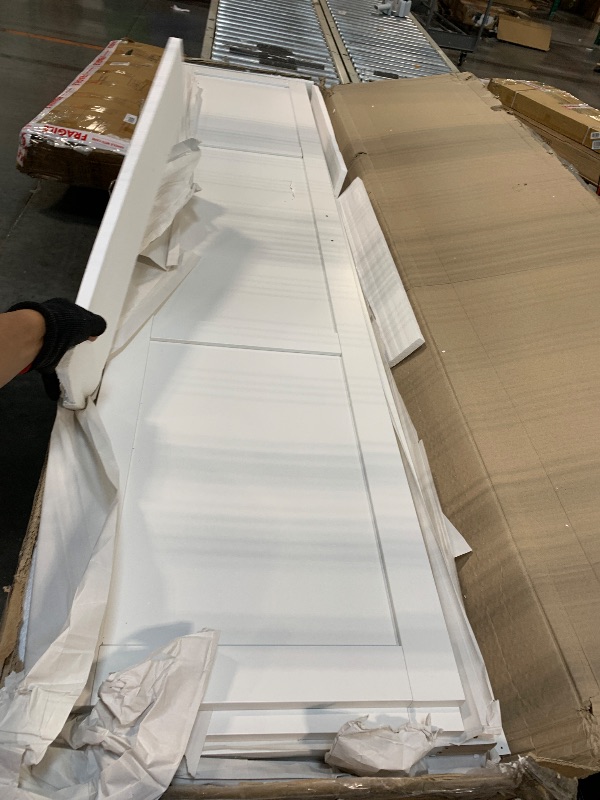 Photo 1 of ** DAMAGED DOOR/SIDE**
Sauder Select Storage Cabinet/ Pantry cabinets, White finish