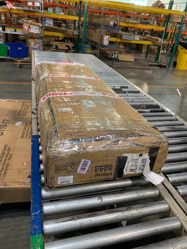 Photo 1 of ** MISSING INSTRUCTIONS**
YITAHOME Queen Bed Frame with 2-Tier Storage Shelves and Bookcase Headboard,LED Light Queen Size Bed with Charging Station, No Box Spring Needed/Noise Free, Dark Gray