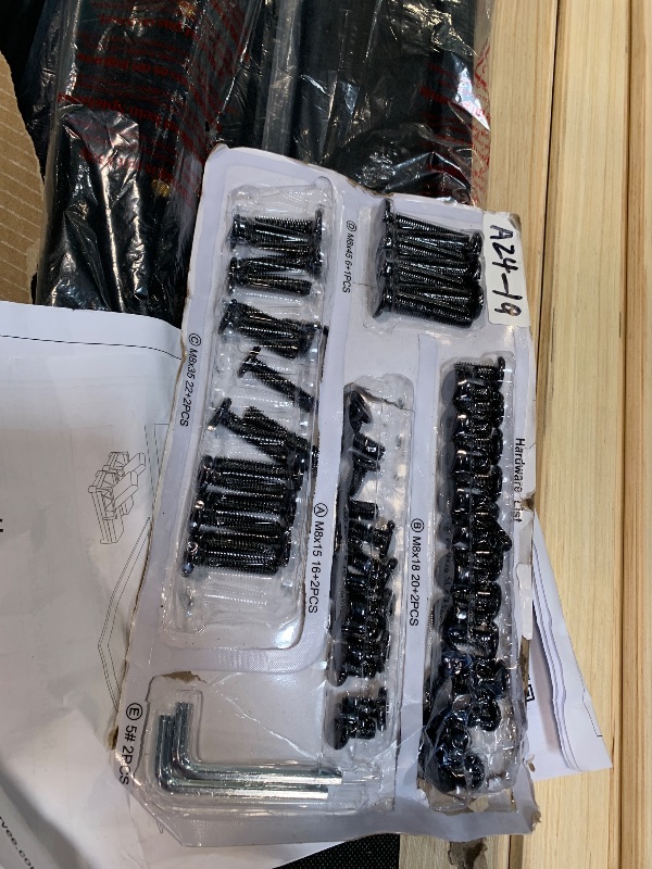 Photo 1 of ** loose screws**
GarveeHome Queen Size Platform Bed Frame with 50.2" Tall Headboard, Velvet Upholstered Bed Frame Queen with Vertical Channel Tufted Headboard & Footboard, Nailhead Trim, No Box Spring Needed, Black