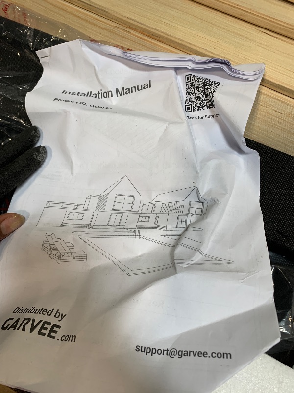 Photo 1 of ** loose screws**
GarveeHome Queen Size Platform Bed Frame with 50.2" Tall Headboard, Velvet Upholstered Bed Frame Queen with Vertical Channel Tufted Headboard & Footboard, Nailhead Trim, No Box Spring Needed, Black