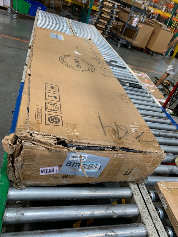 Photo 1 of ** loose screws**
GarveeHome Queen Size Platform Bed Frame with 50.2" Tall Headboard, Velvet Upholstered Bed Frame Queen with Vertical Channel Tufted Headboard & Footboard, Nailhead Trim, No Box Spring Needed, Black