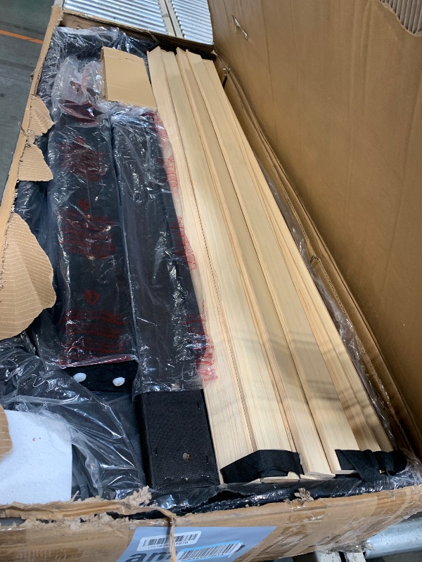 Photo 1 of ** loose screws**
GarveeHome Queen Size Platform Bed Frame with 50.2" Tall Headboard, Velvet Upholstered Bed Frame Queen with Vertical Channel Tufted Headboard & Footboard, Nailhead Trim, No Box Spring Needed, Black