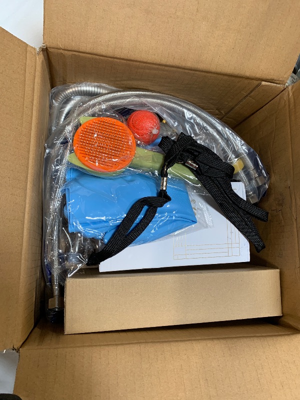 Photo 1 of ** loose instruction sheets*
EcoExplorer 50" Stainless Steel Professional Dog Washing Station - Pet Bathing Tub w/Non-Slip Stairs & Storage Shelf | Slip-Resistant Floor Grate | for Large/Medium/Small Dogs