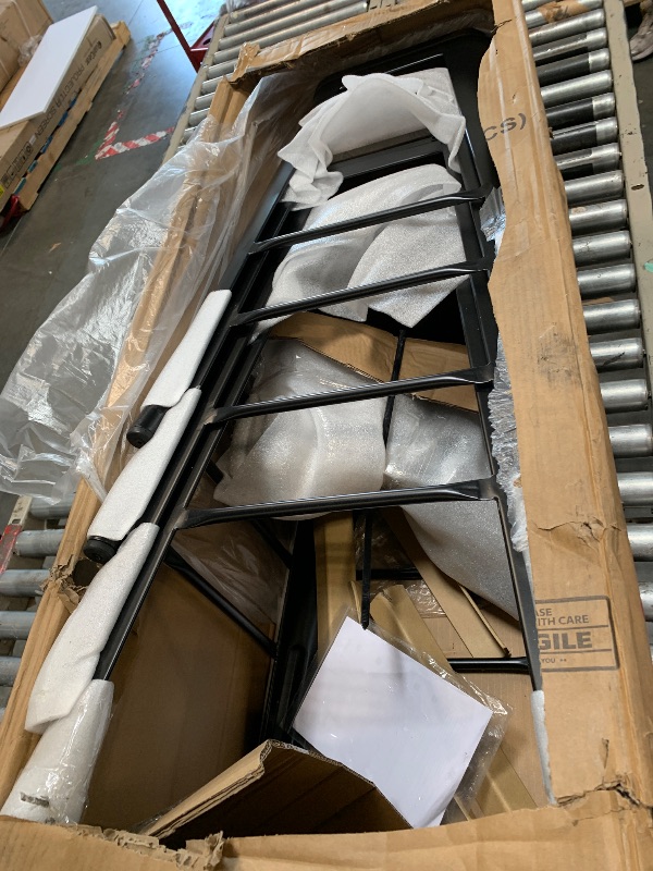 Photo 1 of ** MISSING HARDWARE**
Yaheetech 30" Metal Barstools Set of 4 Bar Height Bar Stools with Wooden Top Low Back Industrial Bar Stools Metal Stool for Indoor-Outdoor Counter Stools with Wooden Seat Matte Black