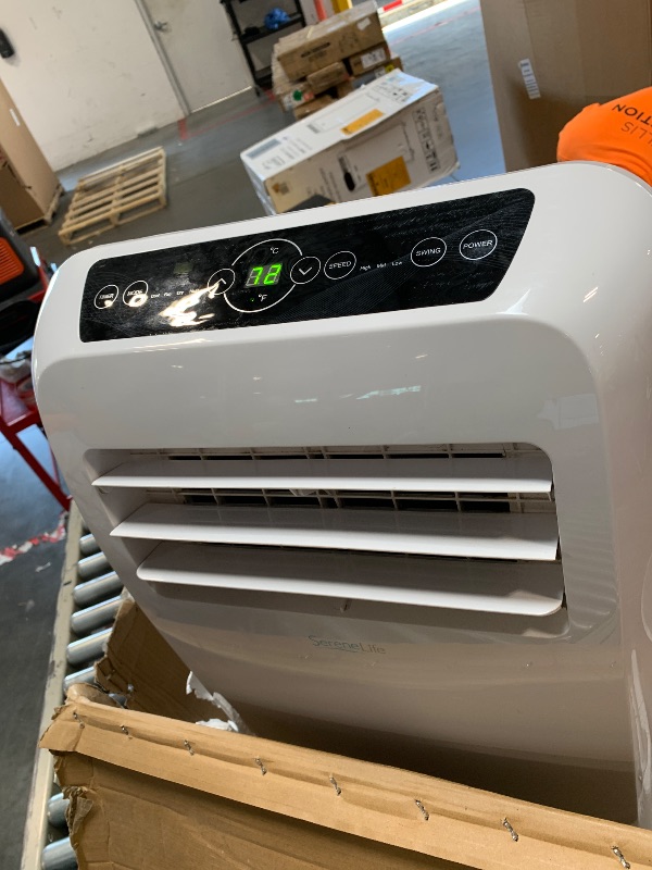 Photo 1 of ** HEAVILY USED, NO REMOTE**
SereneLife Small Air Conditioner Portable 12,000 BTU with Built-in Dehumidifier + Heat - Portable AC unit for rooms up to 550 sq ft - Remote Control, Window Mount Exhaust Kit