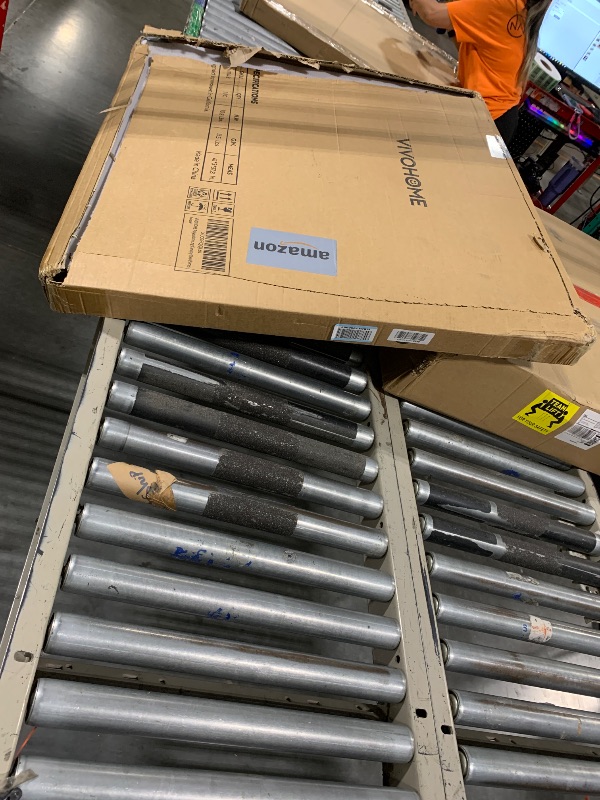 Photo 1 of ***MISSING WINDOW DOOR*** VIVOHOME Polycarbonate Window Door Awning Canopy Transparent with Black Bracket 40 Inch x 80 Inch