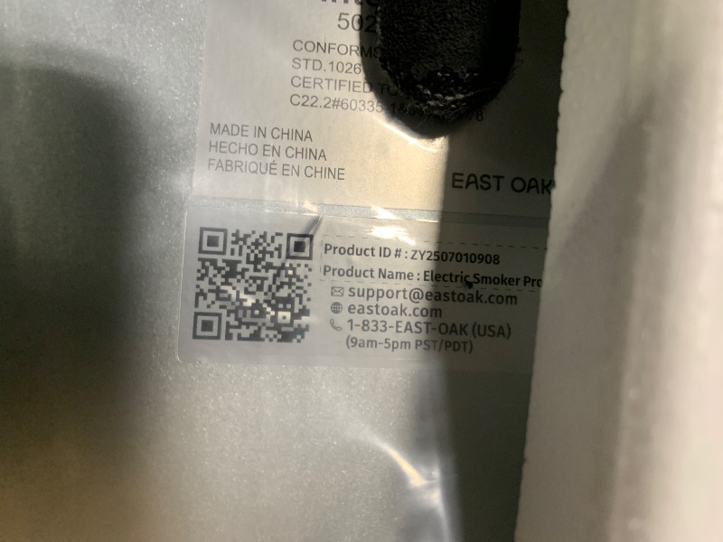 Photo 1 of ** CRACKED DOOR, STILL FUNCTIONS AND CLOSES**
EAST OAK Ridgewood Pro 30" Electric Smoker | Built-in Meat Probe & Elevated Stand for Outdoors | Up to 6× Longer Smokes, Adjustable Side Chip Loader | Smoke More with 725 sq in Cooking Area