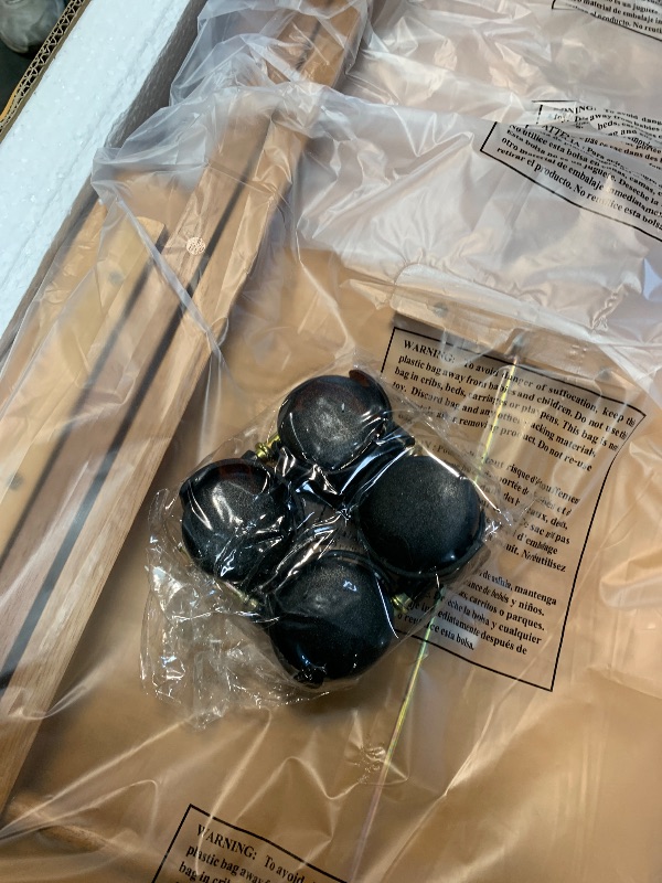 Photo 1 of ** MISSING INSTRUSTIONS**
Winsome Wood 33720 17.5 x 23.3 x 33.9 in. Sophia Snack Table Set Teak - 5 Piece