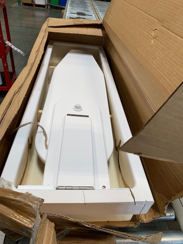 Photo 1 of ** DAMAGED, CRACKED WOOD**
Household Essentials Stowaway in-Wall Ironing Board Finish: White