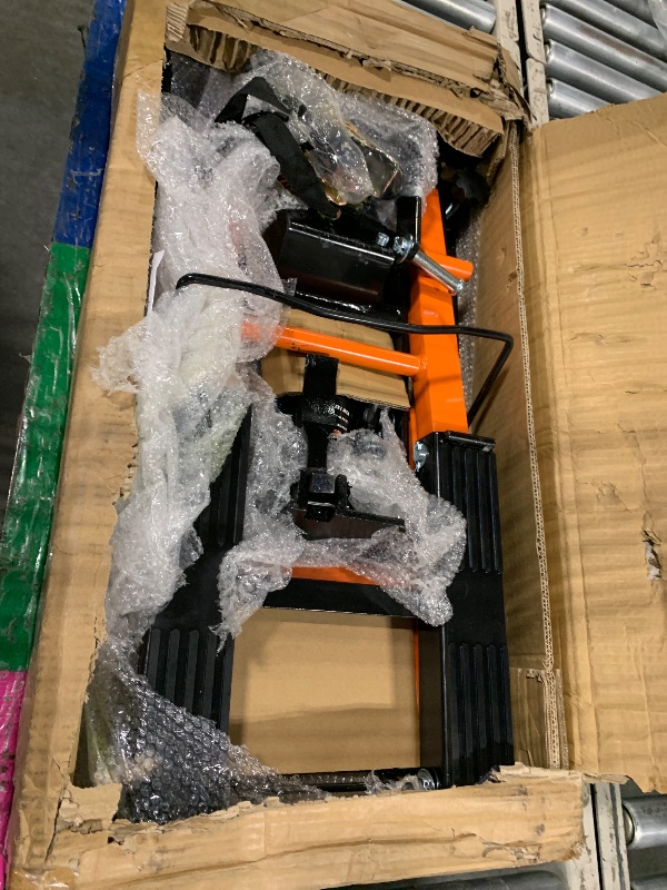 Photo 1 of **missing blet with hooks
VEVOR Hydraulic Motorcycle Lift Jack 1500 LBS Capacity ATV Scissor Lift Jack Portable Motorcycle Lift Table with 4 Wheels Hydraulic Foot-Operated Hoist Stand for Motorcycle ATV UTV Powersports