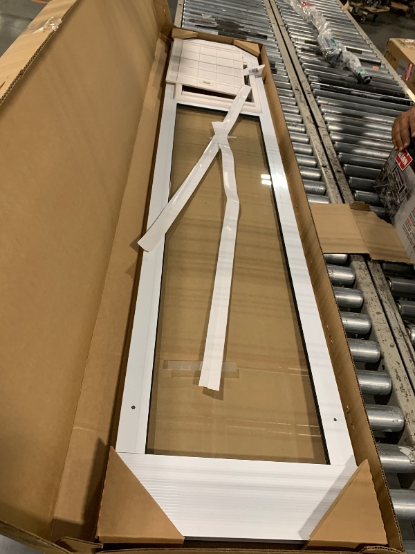 Photo 1 of ** missing hardware ans instructions**
Ideal Pet Products Aluminum Pet Patio Door, Adjustable Height 77-5/8" to 80-3/8", 10-1/2" x 15" Flap Size, White