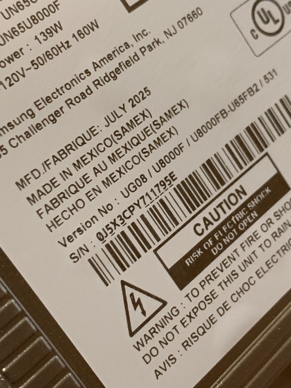 Photo 1 of ** damage at the top of the tv**
Samsung 65-Inch Class Crystal UHD U8000F 4K Smart TV (2025 Model) Endless Free Content, Crystal Processor 4K, MetalStream Design, Knox Security, Alexa Built-in