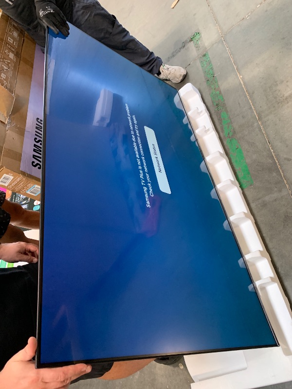 Photo 1 of ** damage at the top of the tv**
]Samsung 65-Inch Class Crystal UHD U8000F 4K Smart TV (2025 Model) Endless Free Content, Crystal Processor 4K, MetalStream Design, Knox Security, Alexa Built-in