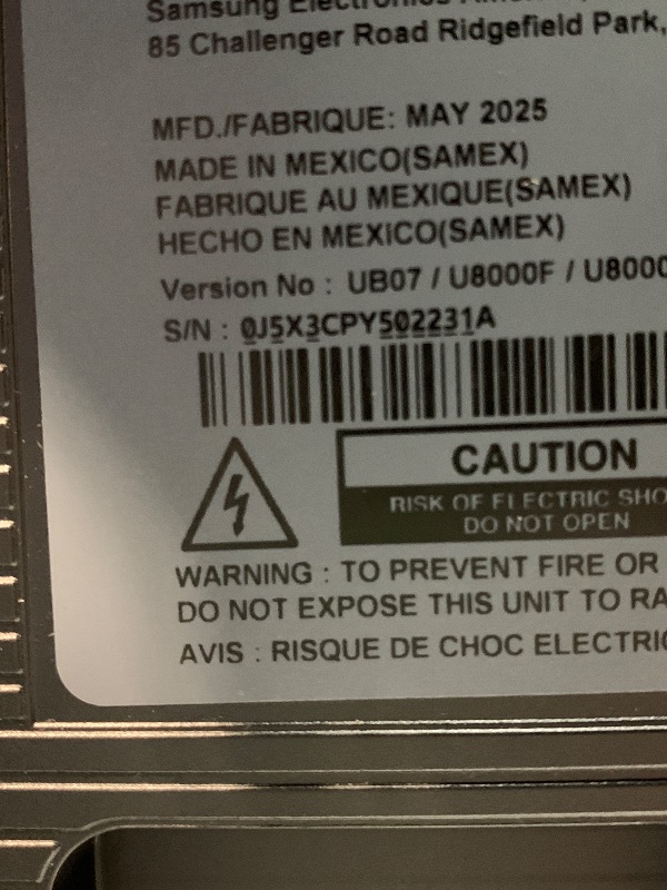 Photo 1 of ** damage at the top of the tv**
]Samsung 65-Inch Class Crystal UHD U8000F 4K Smart TV (2025 Model) Endless Free Content, Crystal Processor 4K, MetalStream Design, Knox Security, Alexa Built-in