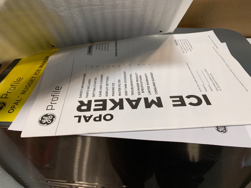 Photo 1 of ** need to buy replacement part**retail price $580.93**
GE Profile Opal 2.0 XL with 1 Gallon Tank, Chewable Crunchable Countertop Nugget Ice Maker, Scoop included, 38 lbs in 24 hours, Pellet Ice Machine with WiFi & Smart Connected, Stainless Steel