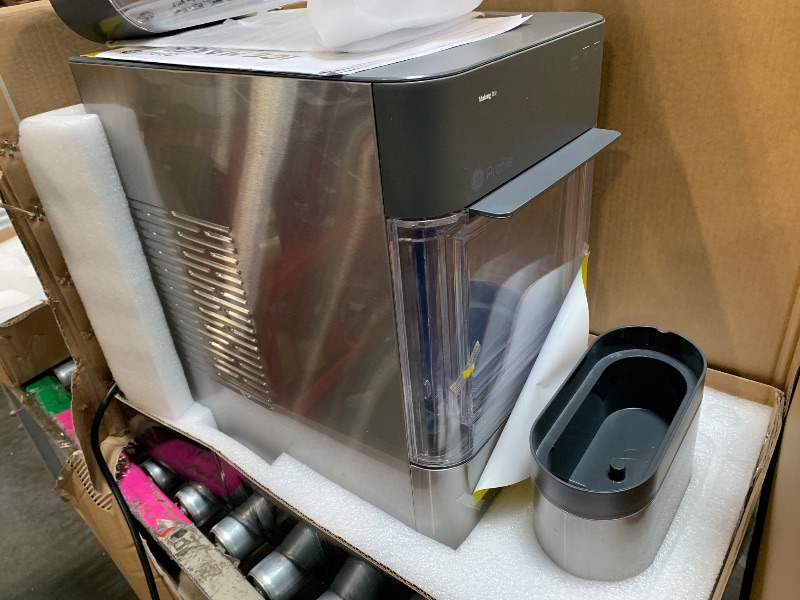 Photo 1 of ** need to buy replacement part**retail price $580.93**
GE Profile Opal 2.0 XL with 1 Gallon Tank, Chewable Crunchable Countertop Nugget Ice Maker, Scoop included, 38 lbs in 24 hours, Pellet Ice Machine with WiFi & Smart Connected, Stainless Steel
