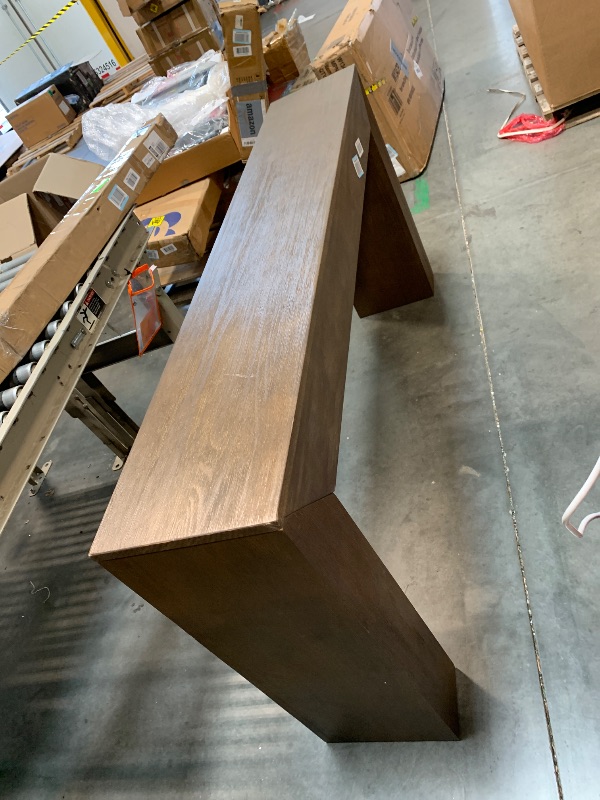 Photo 1 of ** wobbly table**
Plank+Beam Grand Console Table, 66 Inch Modern Solid Wood Sofa Table, Narrow Entryway Table for Hallway, Behind The Couch, Living Room, Foyer, Pecan Wirebrush