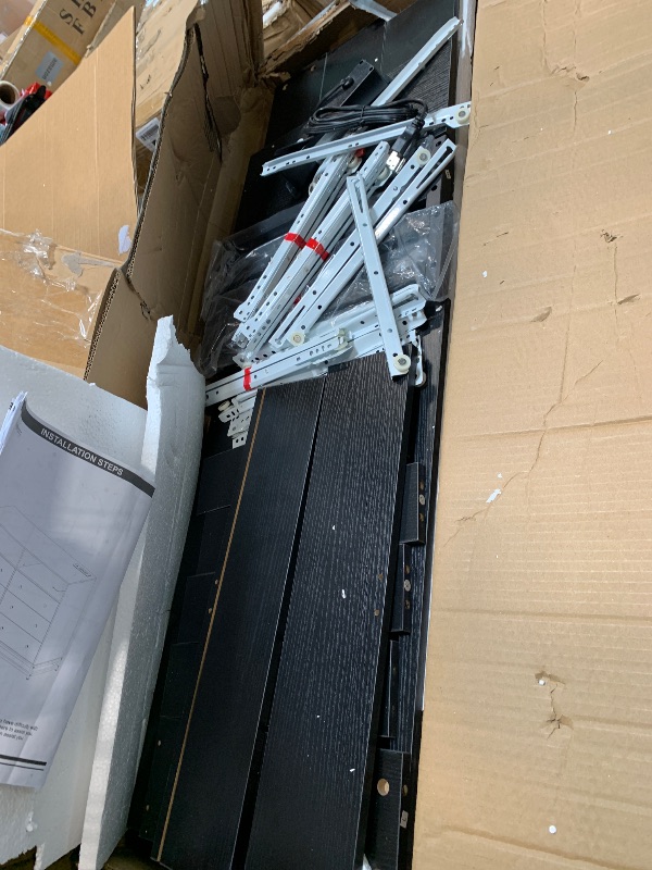 Photo 1 of  **SOLD AS IS/NO REFUND**** no hardware, no drawer handles**
6 Drawer Wooden Dressers with Led Lights and Power Outlet, Wood Dresser for Bedroom Entryway Hallway Living Room, 47" Wide Modern Chest of Drawers, Deep Drawers TV Stand Dresser for 47 Inch TV