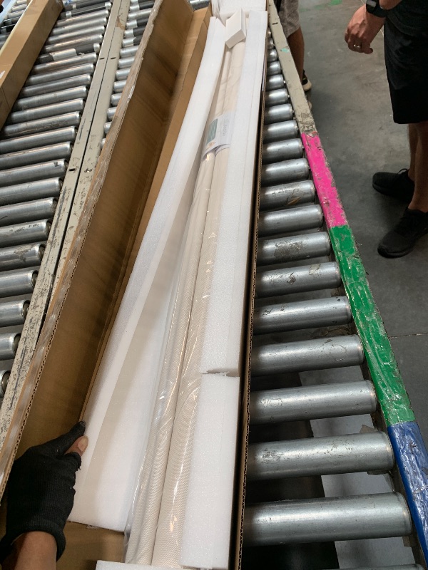 Photo 1 of Yoolax Motorized Outdoor Shades Smart Retractable Patio Screens Compatible with Alexa Google, Remote Control Blinds for Porch Patio Waterproof Roller Shades 5X8ft (3% Openness Beige)