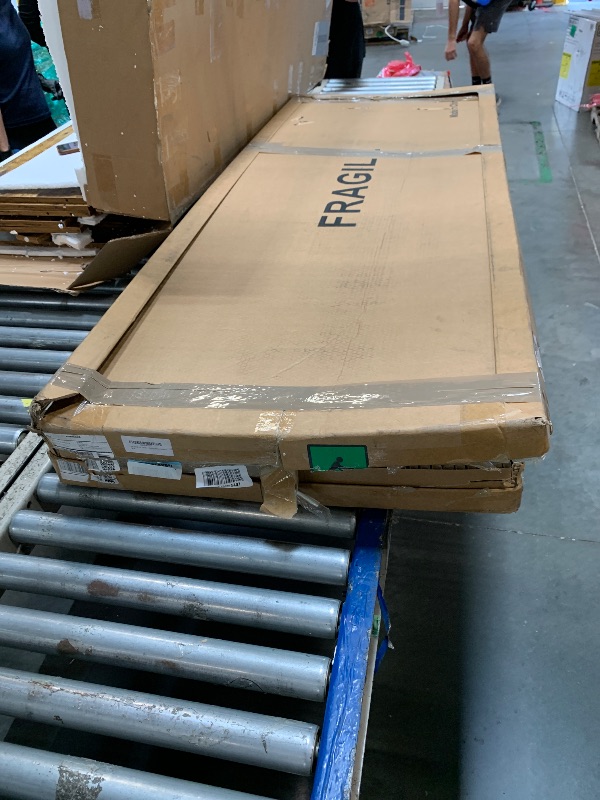 Photo 1 of ** damaged lights, very dim***
COOL2DAY 65" x 24" Led Full Length Mirror Wood Framed Wavy Full Body Mirror with Lights,Shatter-Proof Hanging/Leaning Irregular Wall Mirror Wooden Led Floor Mirror for Dressing Bedroom Living Room