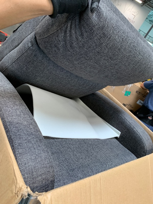 Photo 1 of ** missing 2 feet parts **
DUMOS Recliner Chair for Adults, Massage Reclining Chair for Living Room, Adjustable Home Theater Seating Single Sofa with Padded Seat Backrest and Footrest, Linen, Grey