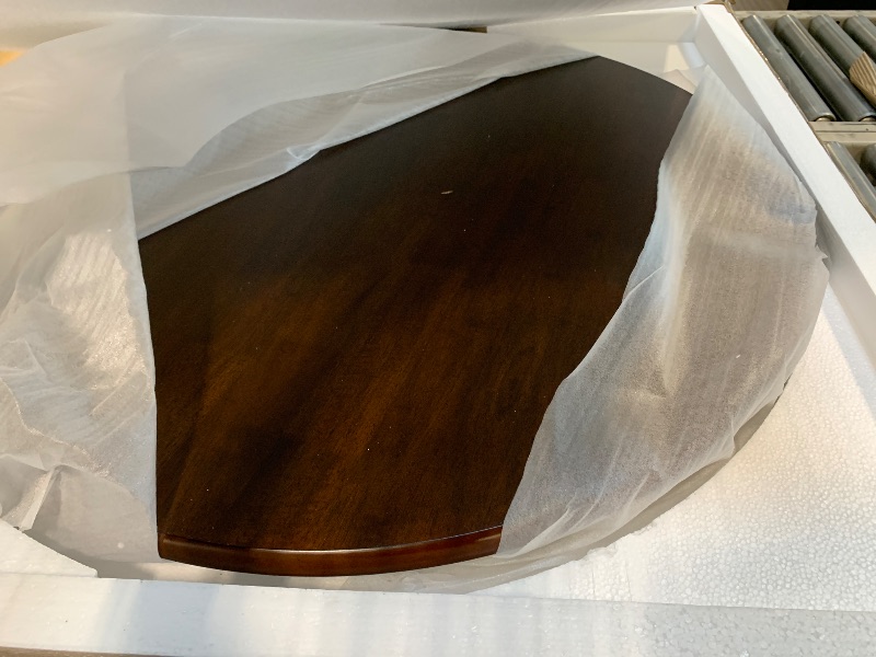 Photo 1 of  **SOLD AS IS/NO REFUND** retail:$600
Crosley Furniture Shelby 5-Piece Traditional Round Dining Table Set for 4, Distressed White