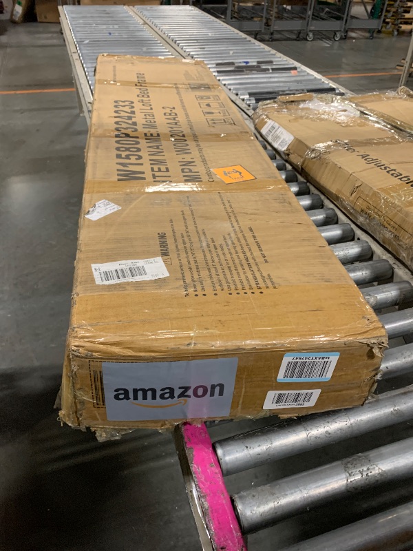 Photo 1 of  **SOLD AS IS/NO REFUND**
Bellemave Loft Bed Full Size with Storage Stairs, Beside Shelf & Wardrobe, Metal Full Size Loft Bed with USB Ports & LED Light, Large Under-Bed Space Loft Beds for Adults, Teens, Kids, Black Natural