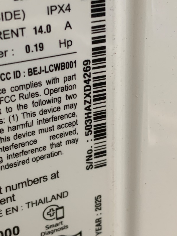 Photo 1 of ** unable to test, do not have correct plug type**
LG 23,500 BTU Dual Inverter Smart Window Air Conditioner, 230V, Air Conditioner Cools Rooms up to 1,440 Sq. Ft., Ultra Quiet Operation, with LG ThinQ, Amazon Alexa & Hey Google, White