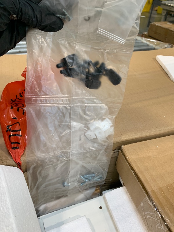 Photo 1 of ** missing some hardware**
DWVO Makeup Vanity Desk with Mirror & Lights, 40inch Vanity Table with Power Outlets, 4 Drawers & 6 Open Storage Shelves, 3 Color Modes & Adjustable Brightness Dressing Table for Bedroom, White