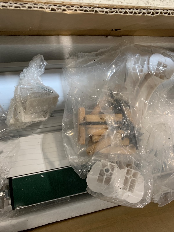 Photo 1 of ** missing instructions**
104RDHOUSE 38×80 in White Accordion Door with Frosted Acrylic Glass,PVC Interior Folding Doors for,No Need for Punching, Include Door and Mounting Hardware,Handle,Latch ?