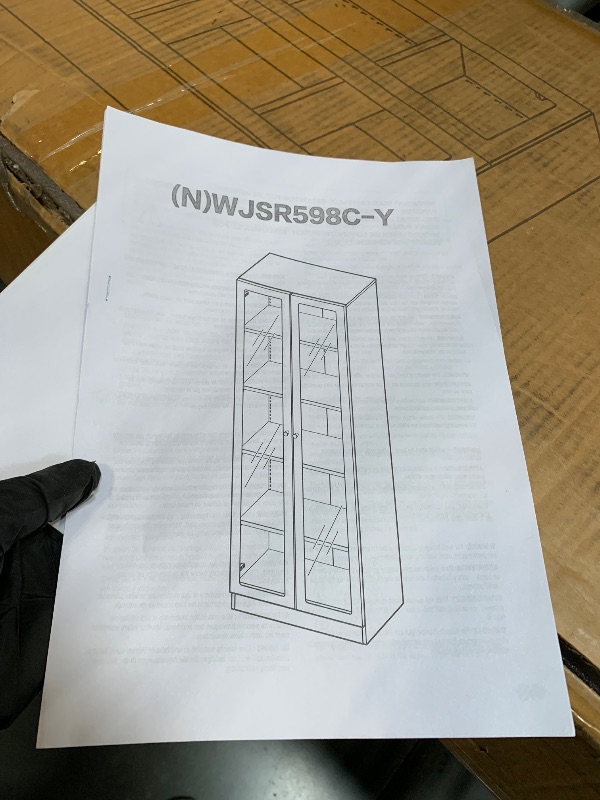 Photo 1 of ** partcial set****SOLD AS IS/NO REFUND**
IRONMIX Modern Display Cabinet with Doors, Metal Curio Display Cabinet with Adjustable Shelves, 70.87" H Display Case, White Book Shelf with Storage for Home Office Living Room