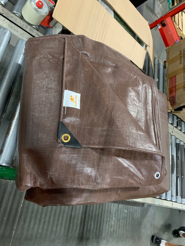 Photo 1 of ** may be the correct size**
Multipurpose Protective Cover Brown Poly Tarp 20' x 30' - Durable, Water Resistant, Weather Resistant - 5 Mil Thick Polyethylene - by Xpose Safety