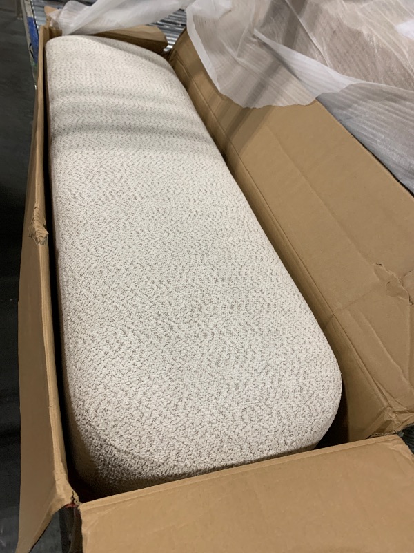 Photo 1 of ** missing instructions**
Christopher Knight Home Arden Minimalist Style Rectangular Loop Yarn Fabric Ottoman Bench, Rubberwood Frame, Entryway Bench, Living Room Sofa Extra Seat, End of Bed Footstool, Beige+Brown