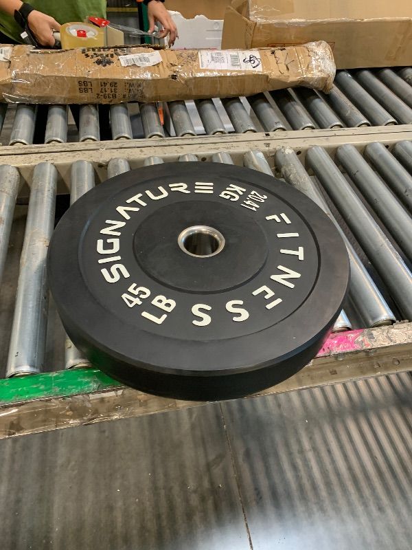 Photo 1 of ** single**
Fitvids 2" Olympic Bumper Plate Weight Plates with Steel Hub, 45LB, Pair