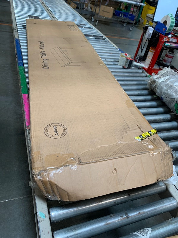 Photo 1 of ** different color (natural)**
Garvee Dining Table for 4-6, Dining Tables, Dining Room Table with 1.18" Thickened Tabletop, Rectangular Large Kitchen Dining Table, Dinner Table for Kitchen, Dining Room, Living Room, Brown
