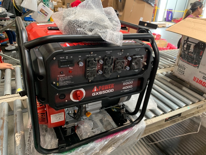 Photo 1 of ** unable to test without fuel**
A-iPower 5000-Watt Portable Generator Gas Powered, CO Sensor Shutdown, Heavy Duty Generators with 223cc OHV Engine For Jobsite, RV, Home Backup, Emergency (GXS5000)