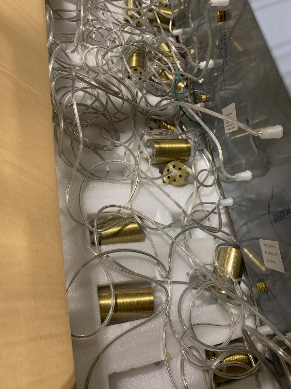 Photo 1 of ** SOLD AS IS, NO REFUND/RETURN**
15-Lights Modern LED Pendant Lighting Fixture for Kitchen Island Crystal Chandelier Light Fixtures for Dining Room Living Room Gold