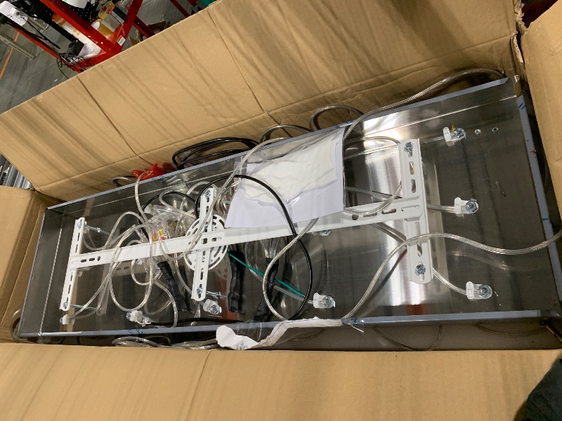 Photo 1 of ** SOLD AS IS, NO REFUND/RETURN**
15-Lights Modern LED Pendant Lighting Fixture for Kitchen Island Crystal Chandelier Light Fixtures for Dining Room Living Room Gold