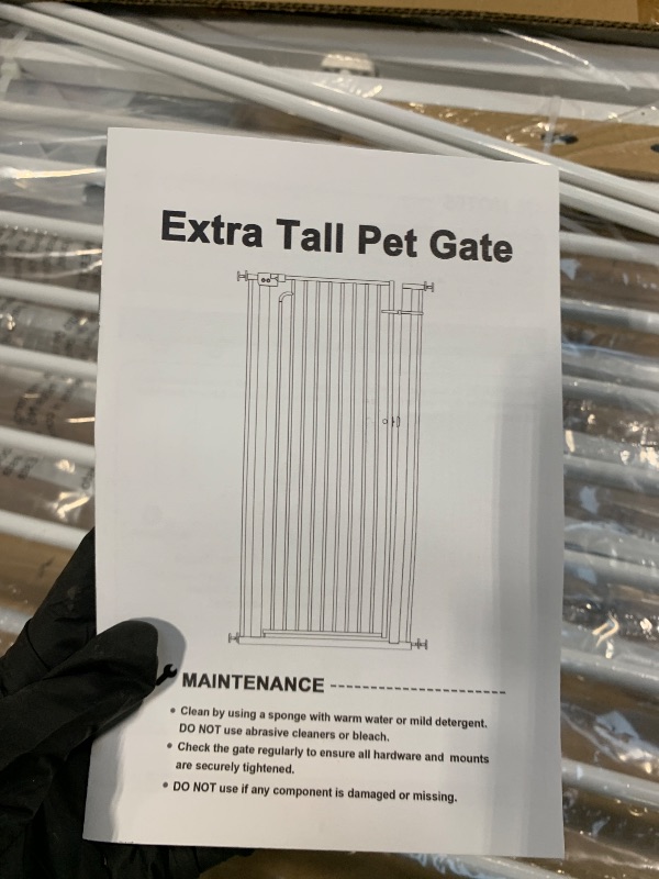 Photo 1 of ** MISSING HARDWARE*-*
57" Extra Tall Cat Gate for Doorway,29.5-43.3" Width, Extra Tall Baby Gate Tall Dog Gate Wide Baby Gate Safety,Narrow Auto-Close for Indoor Stairs, Doorways, and Kitchen